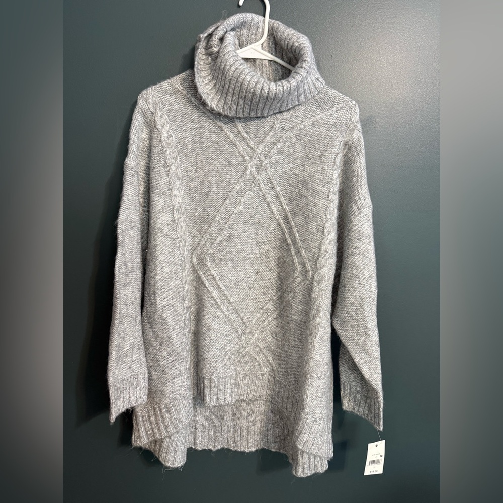 Cozy Gray Cowl Neck Sweater